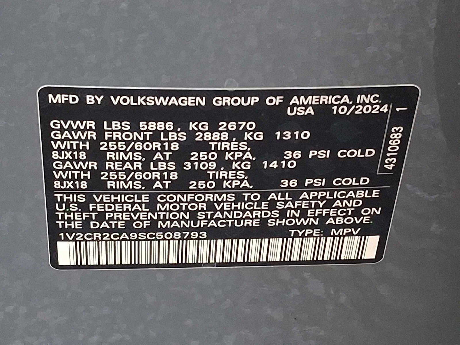 2025 Volkswagen Atlas 2.0T Peak Edition 4MOTION