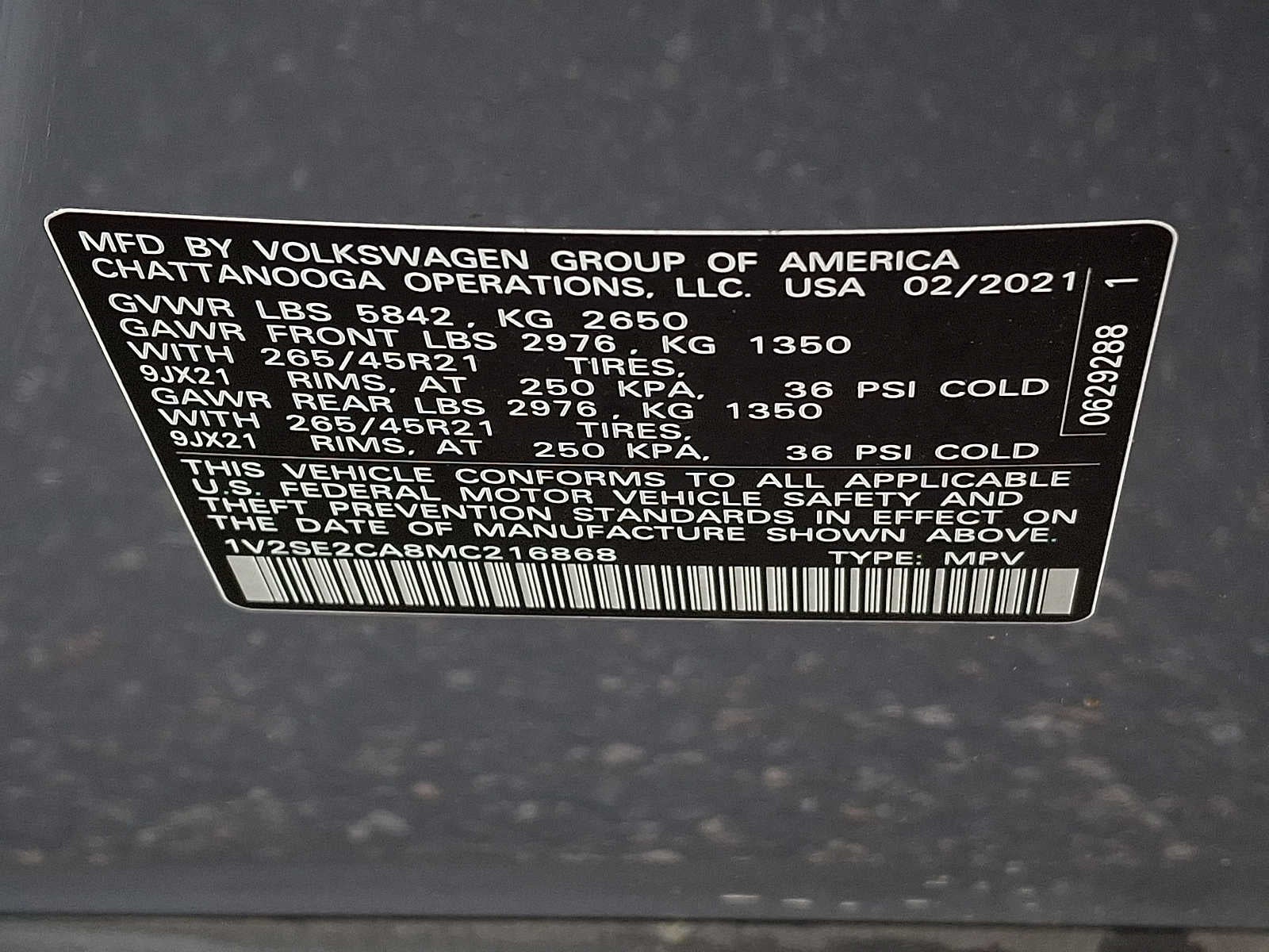 2021 Volkswagen Atlas Cross Sport 3.6L V6 SEL R-Line 4MOTION