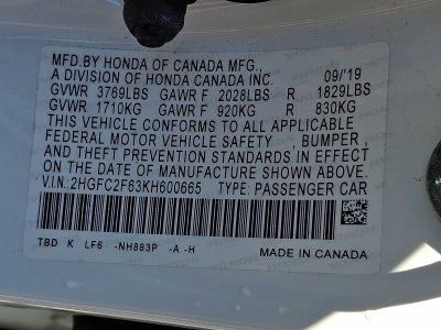 2019 Honda Civic LX CVT
