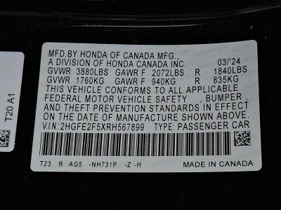 2024 Honda Civic Sport CVT