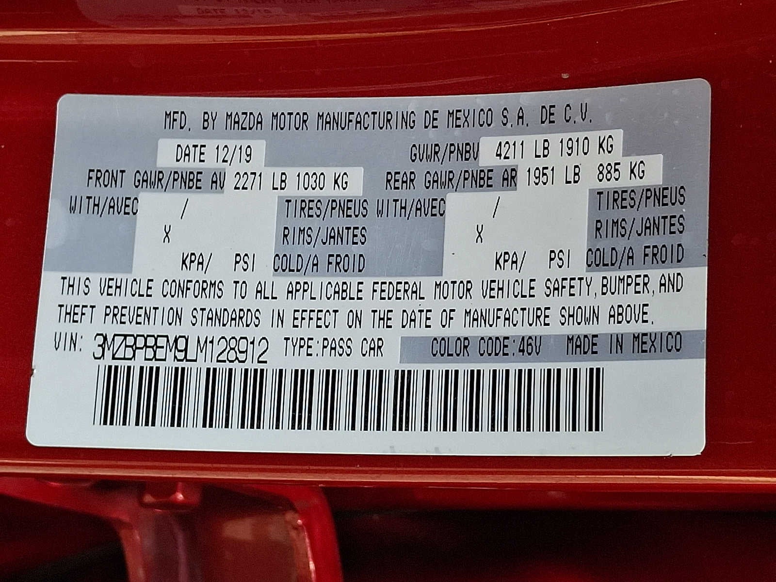 2020 Mazda MAZDA3 Premium Package AWD