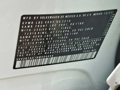 2022 Volkswagen Tiguan 2.0T SE 4MOTION