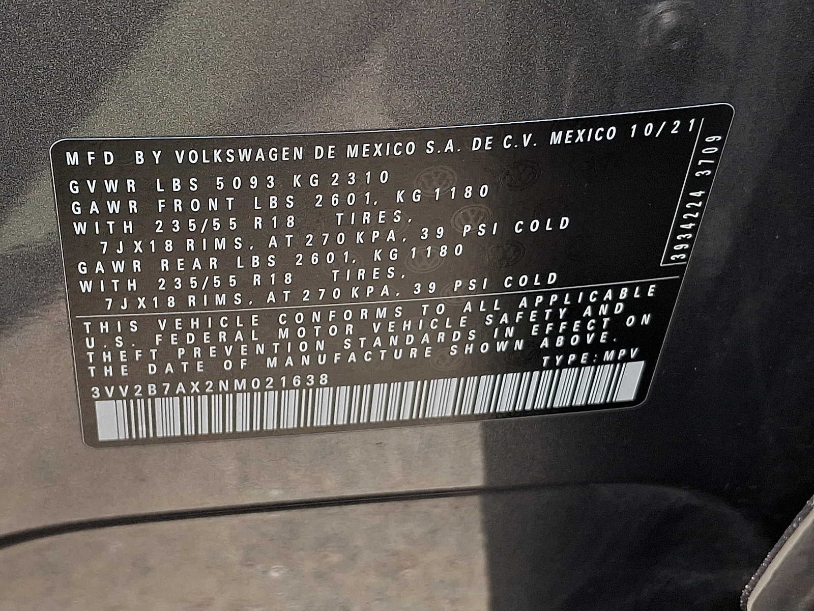 2022 Volkswagen Tiguan 2.0T SE 4MOTION