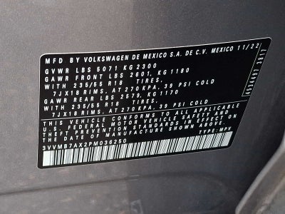 2023 Volkswagen Tiguan 2.0T SE 4MOTION