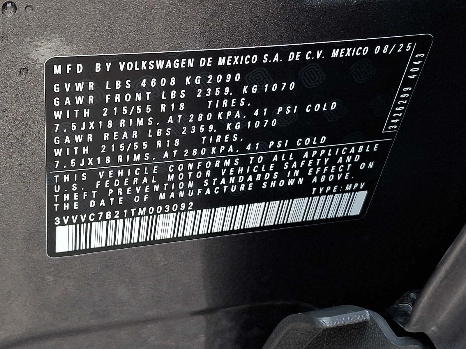 2026 Volkswagen Taos SE 4MOTION