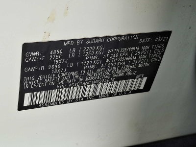 2021 Subaru Outback Limited CVT