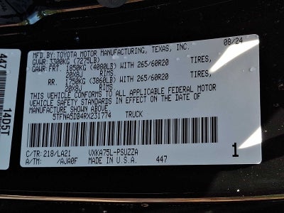 2024 Toyota Tundra Platinum CrewMax 5.5 Bed