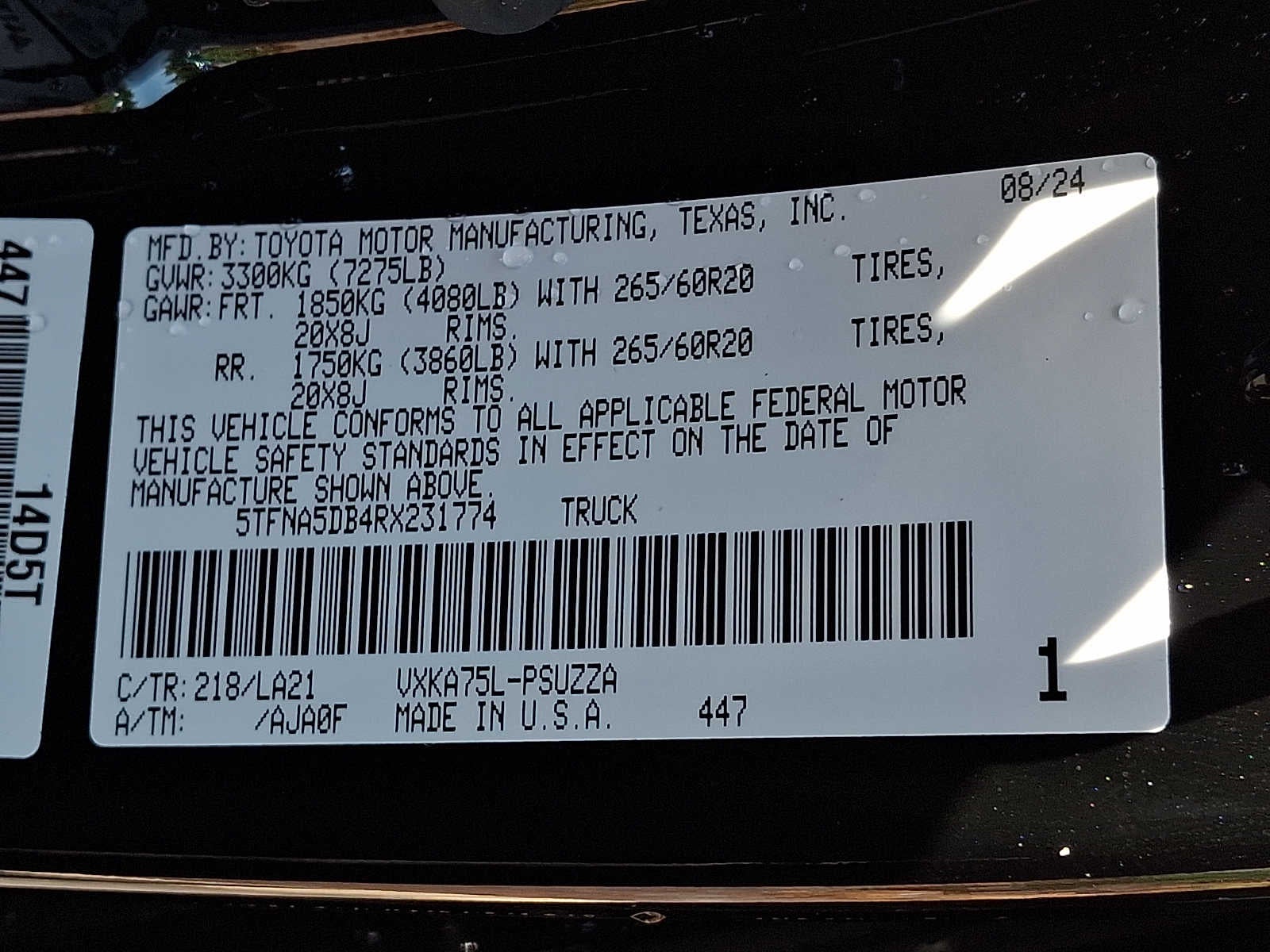 2024 Toyota Tundra Platinum CrewMax 5.5 Bed