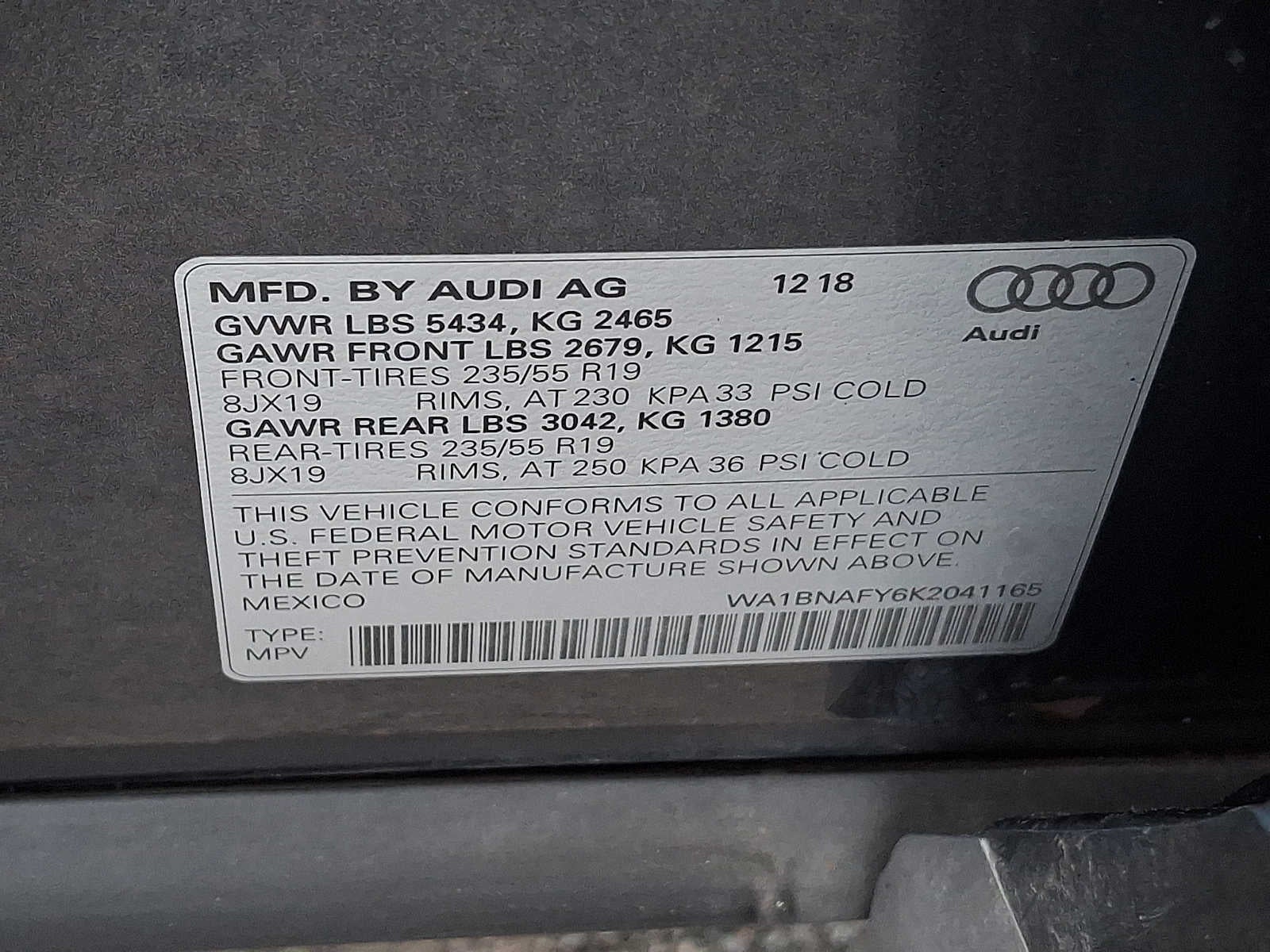 2019 Audi Q5 Premium Plus 45 TFSI quattro