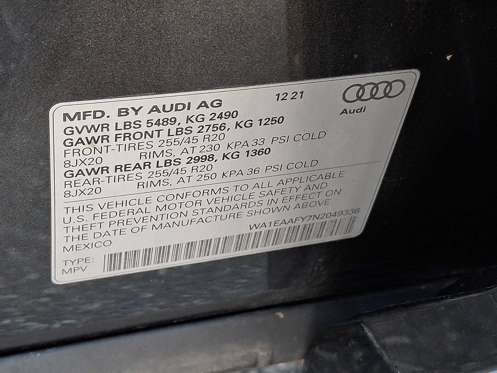 2022 Audi Q5 S line Premium Plus 45 TFSI quattro