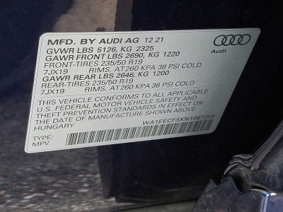 2022 Audi Q3 S line Premium Plus 45 TFSI quattro