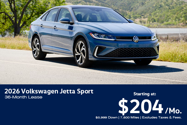 Lease a 2026 Volkswagen Jetta S