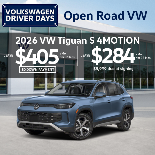 Lease a 2026 Volkswagen Tiguan S 4MOTION